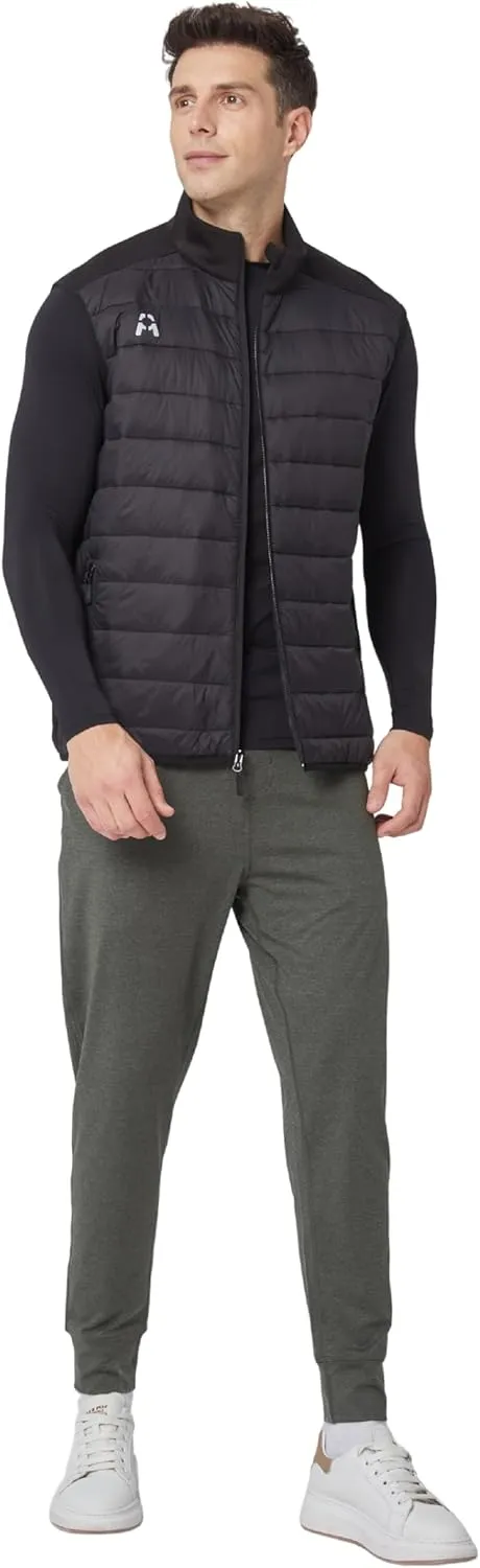 1a1a Men's Puffer Vest Winter Padded Sleeveless Quilted Jackets for Outdoor Sleeveless Casual Work Travel