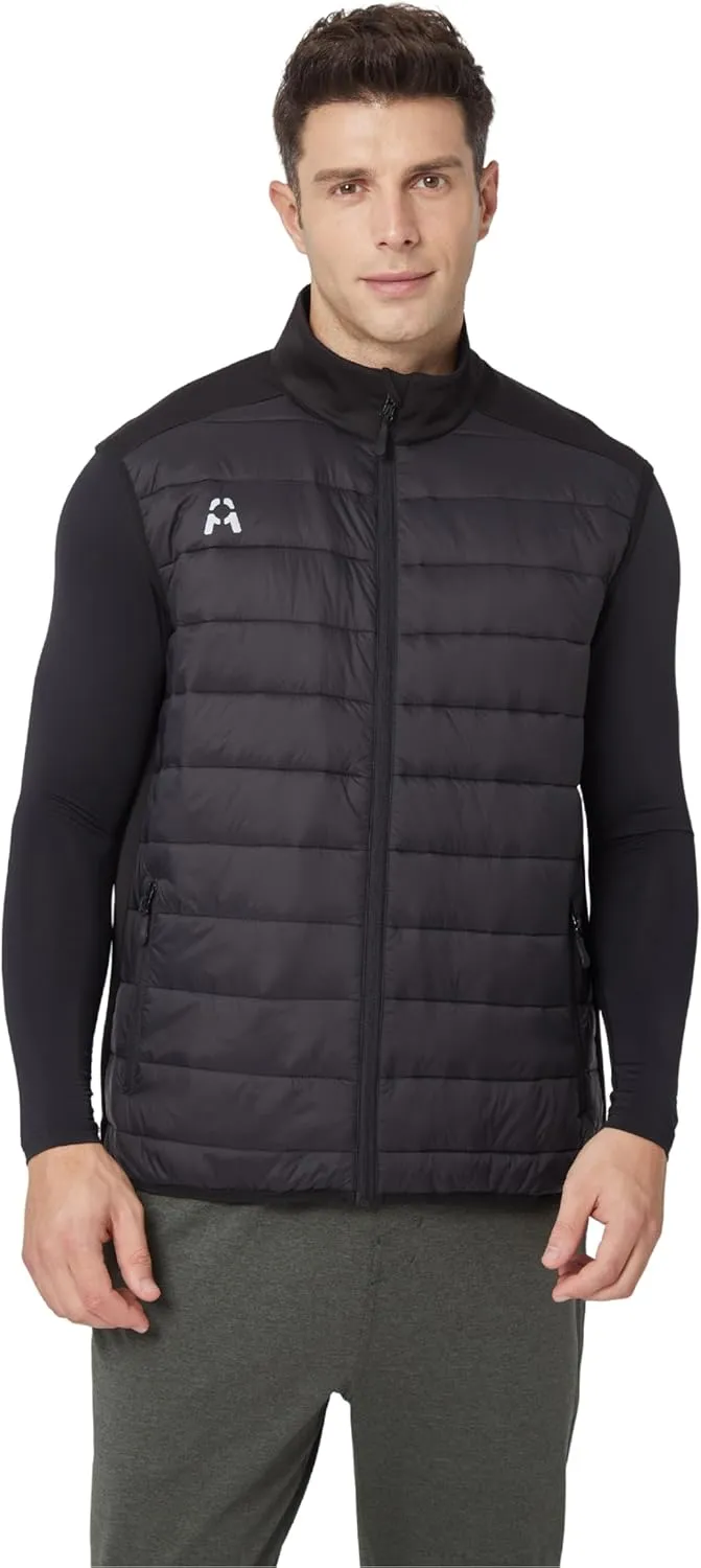 1a1a Men's Puffer Vest Winter Padded Sleeveless Quilted Jackets for Outdoor Sleeveless Casual Work Travel