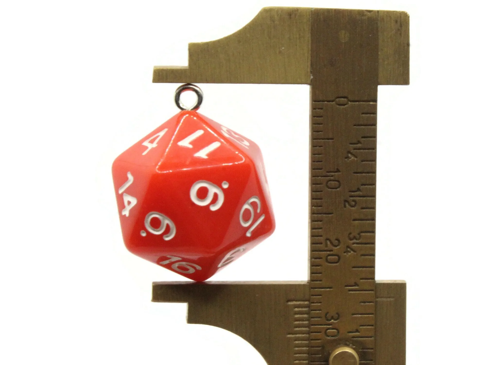 2 20mm Assorted Color Resin D20  20 Sided Dice Charms