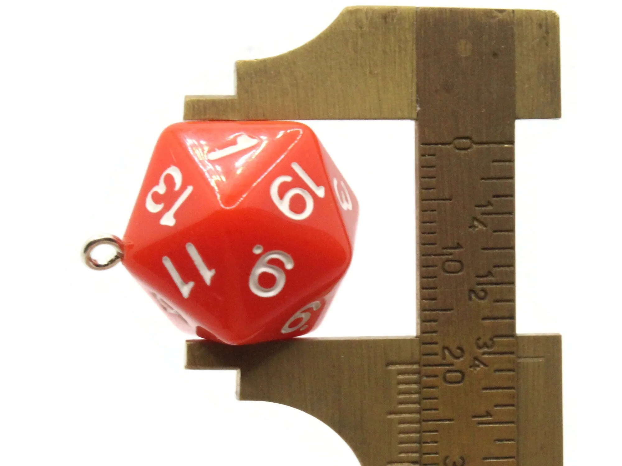 2 20mm Assorted Color Resin D20  20 Sided Dice Charms