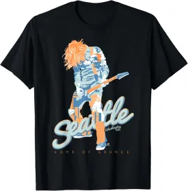 90's Seattle City Grunge Music & Travel T-Shirt