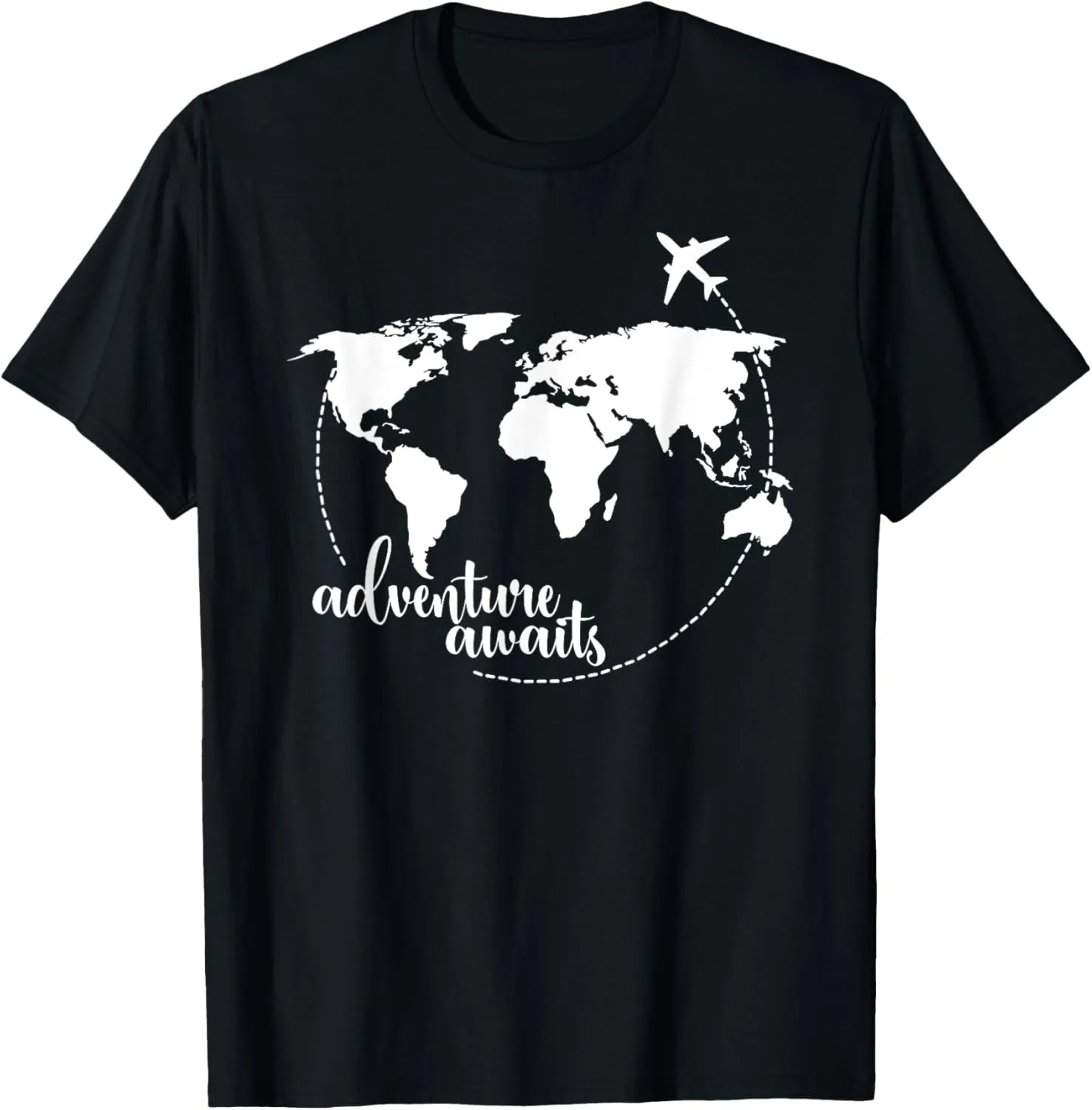 Adventure Awaits World Map for Travel Vacations T-Shirt