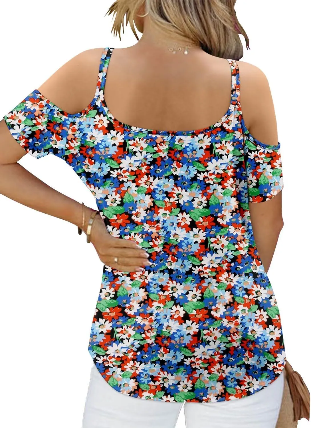 CRAZY GRID Women's T-Shirt Short Sleeve V-Neck Tops 2025 Summer Graphic Trendy Casual Comfy Tshirts