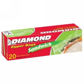 DIAMOND ZIPPER BAGS SANDWICH 14.9CM