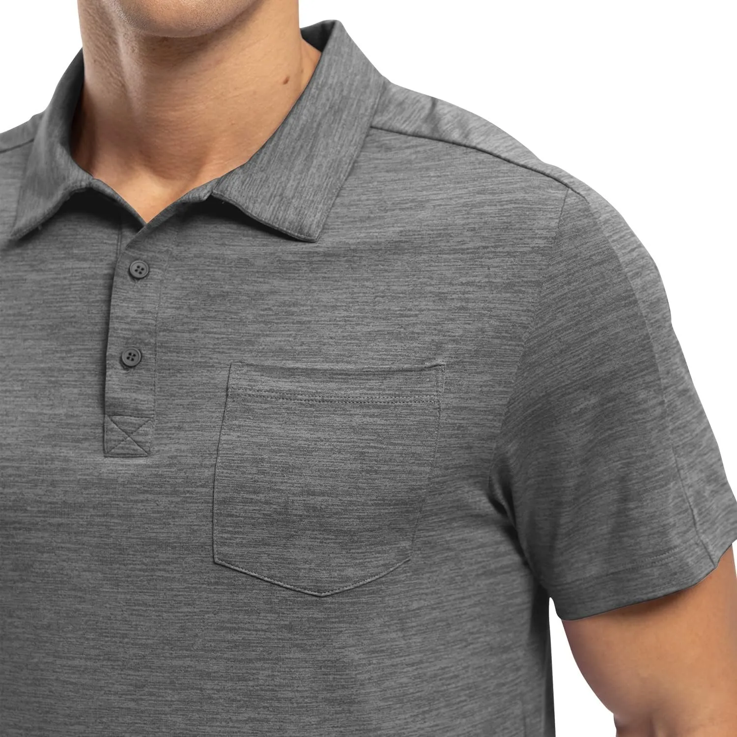 Gopune Men's Polo Shirts Short Sleeve Dry Fit Casual Sports Golf Collared Shirts with Pocket