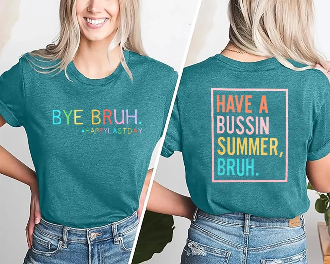 Last Day of School Teacher Shirt:Women Funny Bruh Teacher Tshirt Admit It You'll Low Key Miss Me Bruh End of Year Top