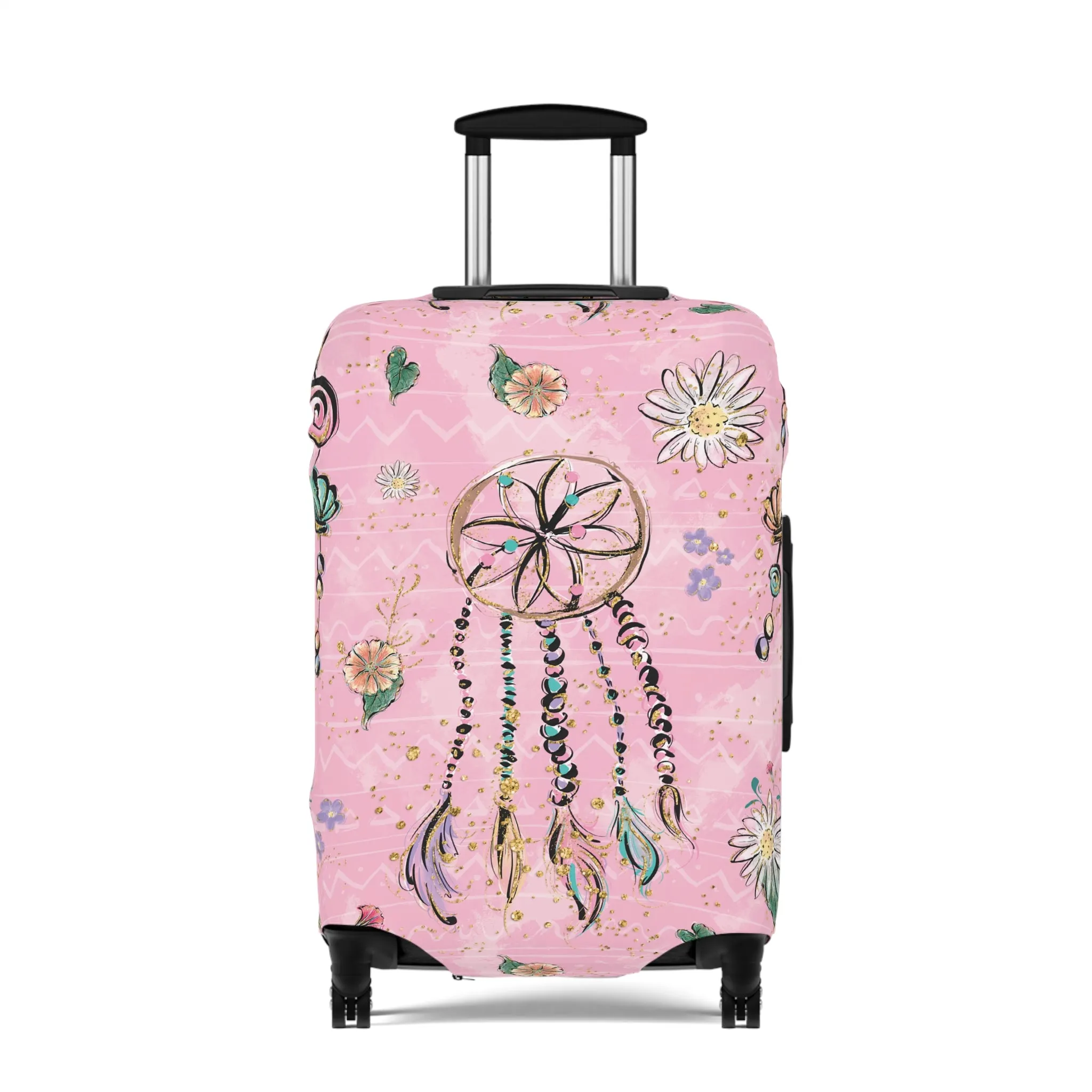 Luggage Cover, Pink Dreamcatcher