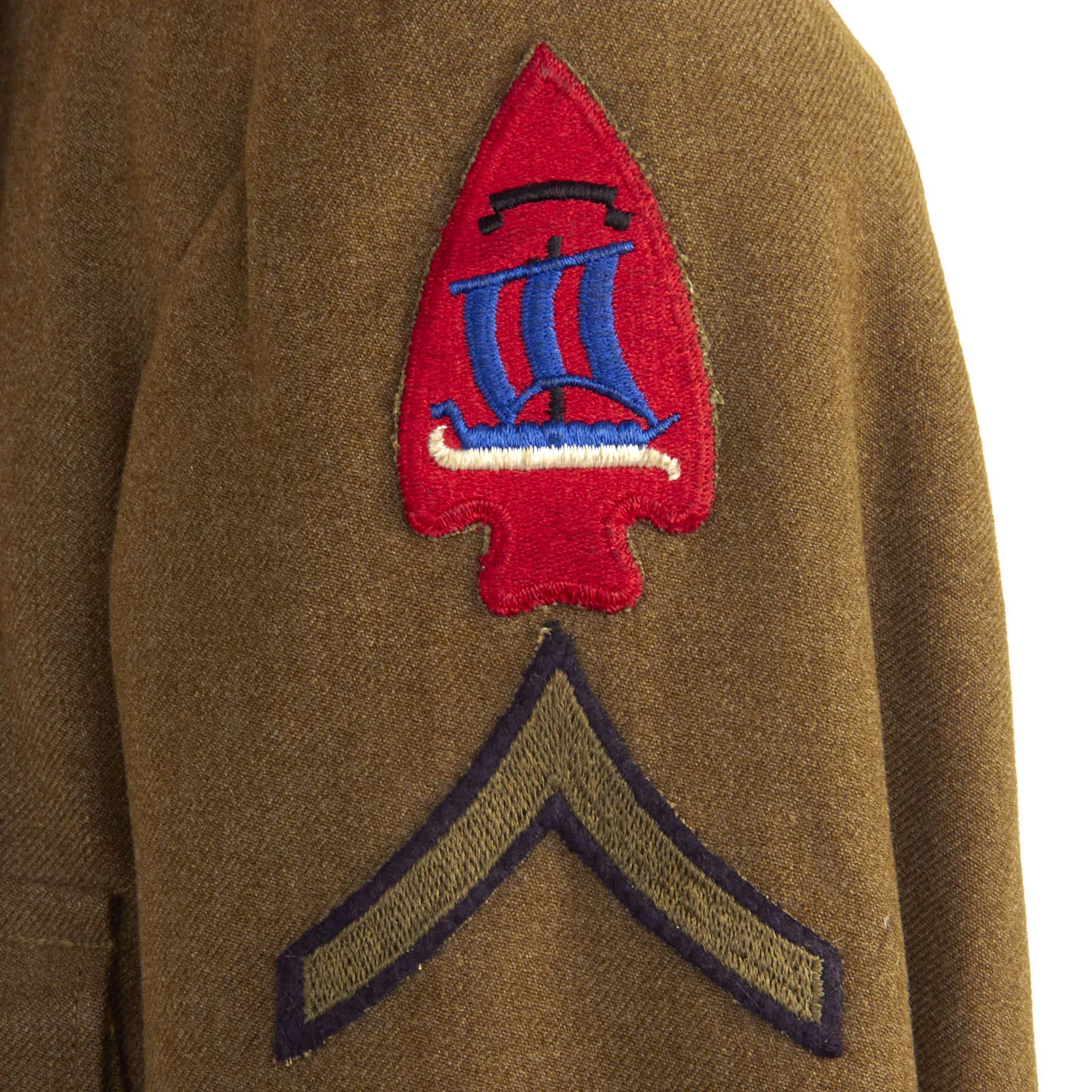 Original U.S. WWII 99th Infantry Battalion / 474th Infantry Regiment Ike Jacket Dated 1944 - Size 42R