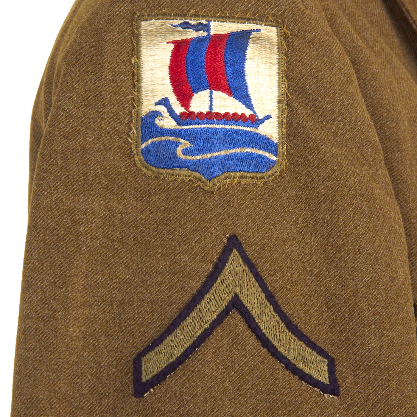 Original U.S. WWII 99th Infantry Battalion / 474th Infantry Regiment Ike Jacket Dated 1944 - Size 42R