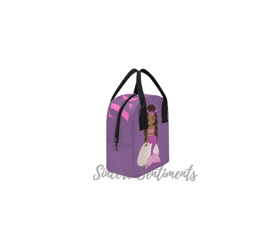 Personalized Purple Mermaid Backpack & Lunch Bag Bundle