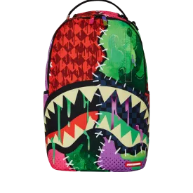 Sprayground Zombie Sharkpocalypse Backpack - Red / Green / Purple