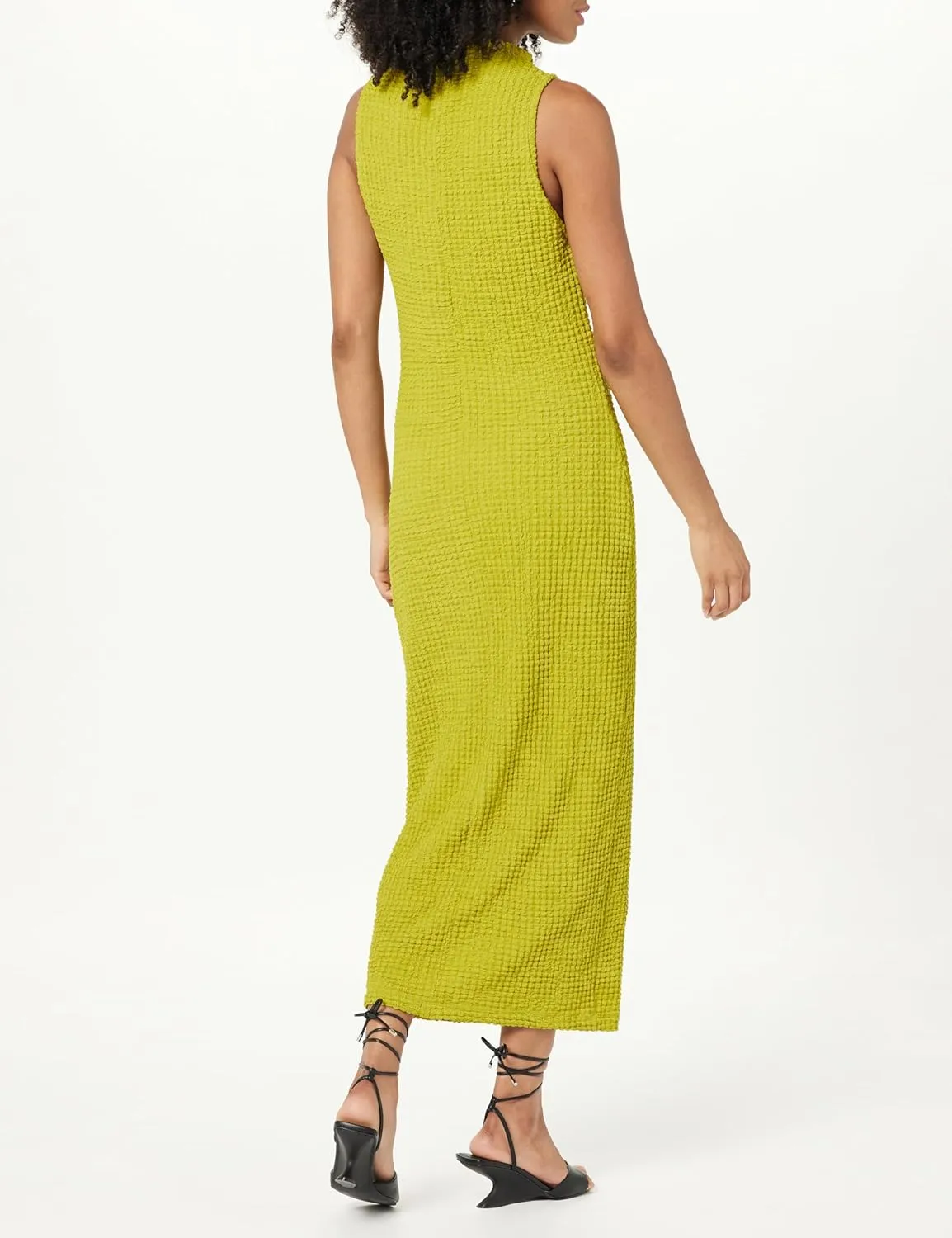 The Drop Women's Lena High Neck Textured Midi Dress