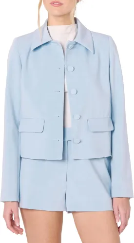 The Drop Women's Myra Suiting Jacket with Flap Pockets