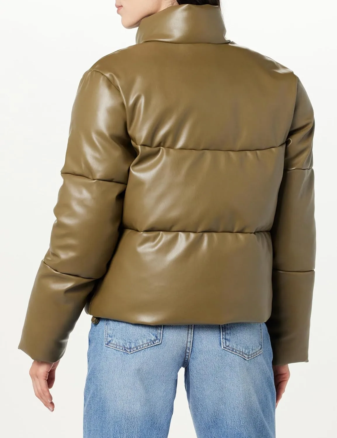 The Drop Women's Priscilla Vegan Leather Puffer