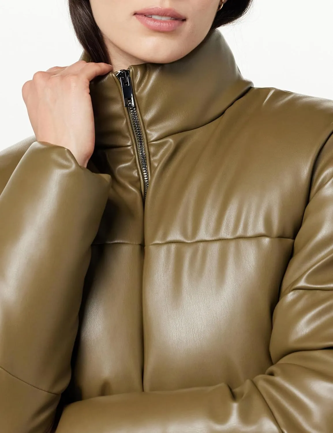 The Drop Women's Priscilla Vegan Leather Puffer