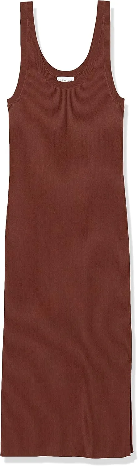 The Drop Women's Yasmin Rib Midi Sweater Tank Dress