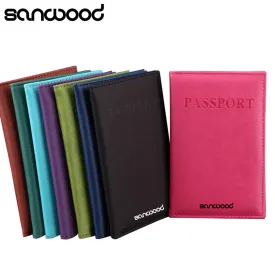 Travel Passport ID Card Cover Holder Case Faux Leather Protector Skin Organizer 922D