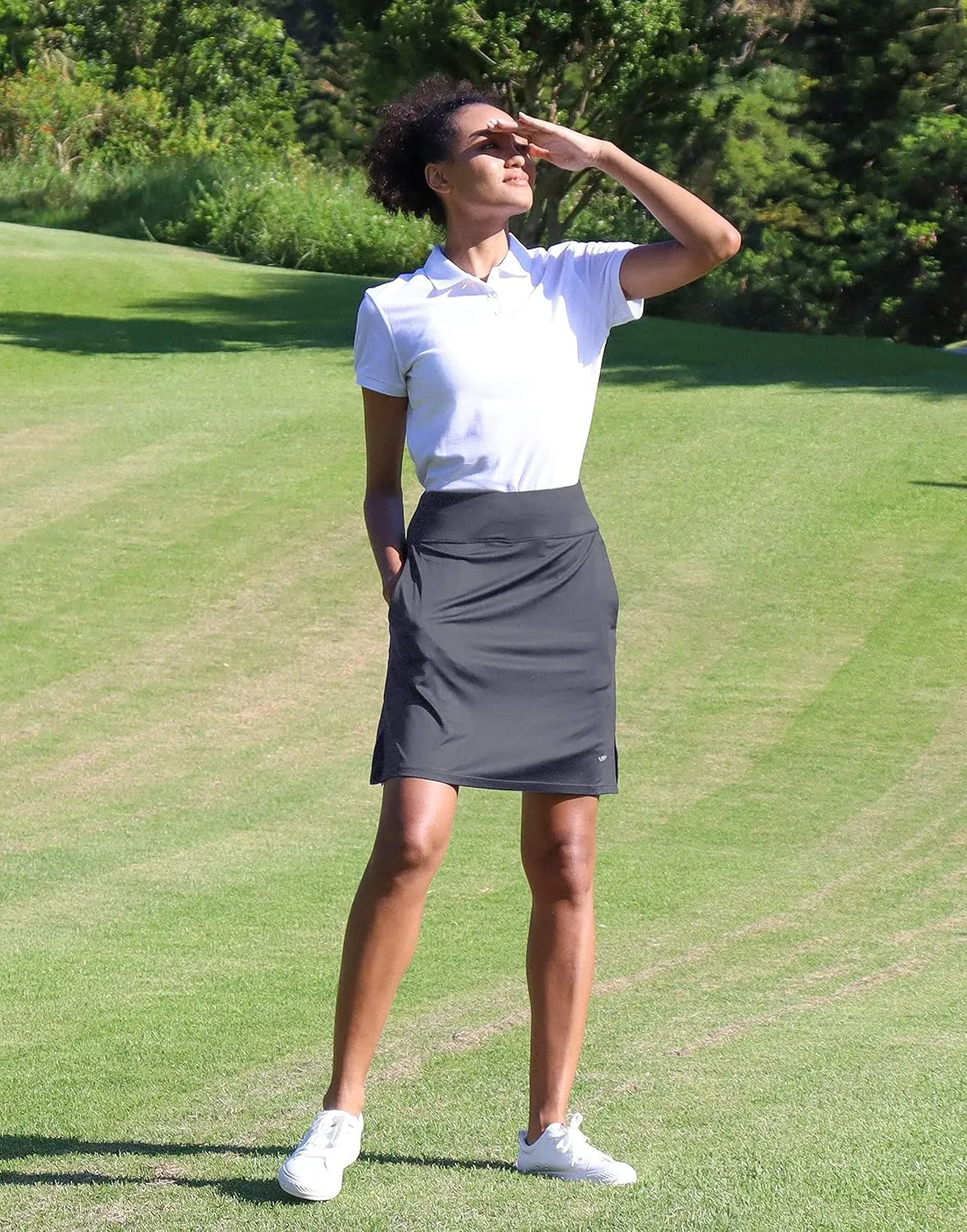 Viodia Women's 20" Knee Length Skorts Skirts UPF50  Athletic Tennis Golf Skirt for Women Casual Summer Skirts