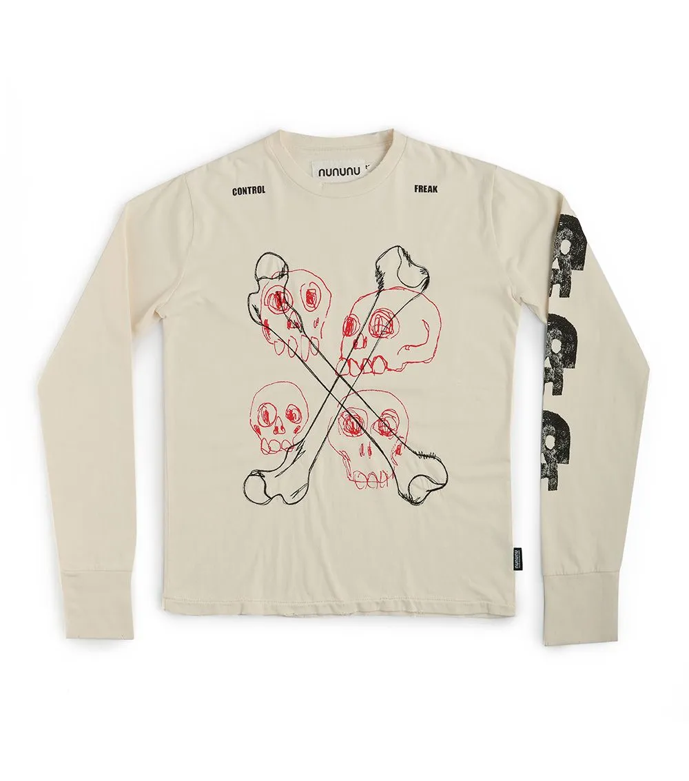 women's multi skull shirt