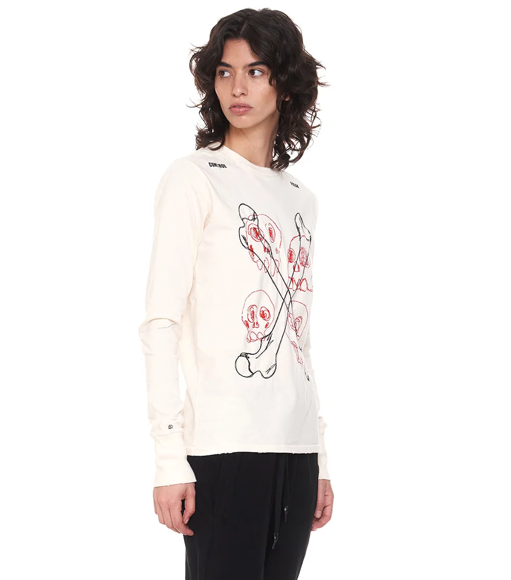 women's multi skull shirt