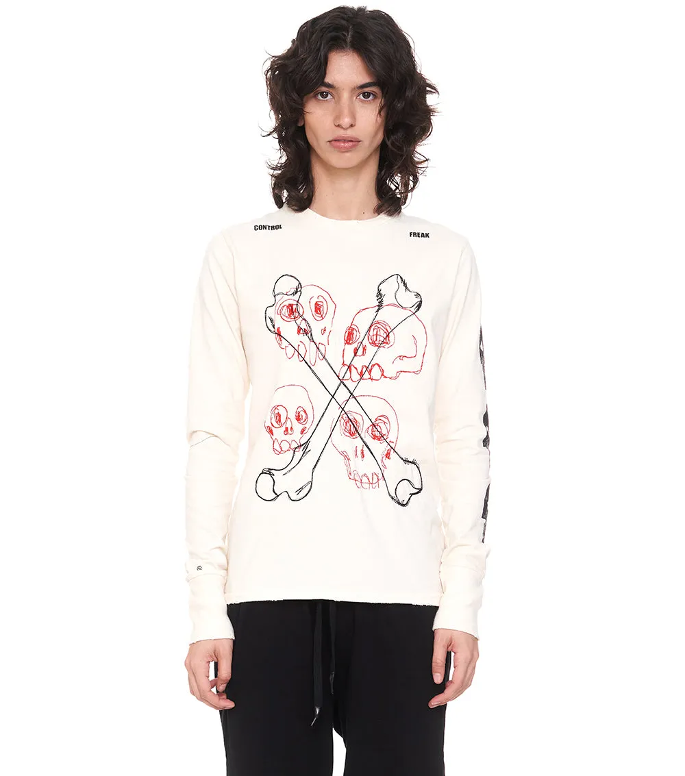 women's multi skull shirt