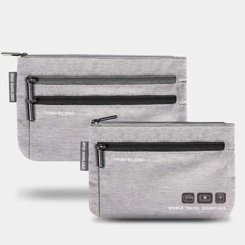 World Travel Essentials Set of 2 Currency & Passport Organizers